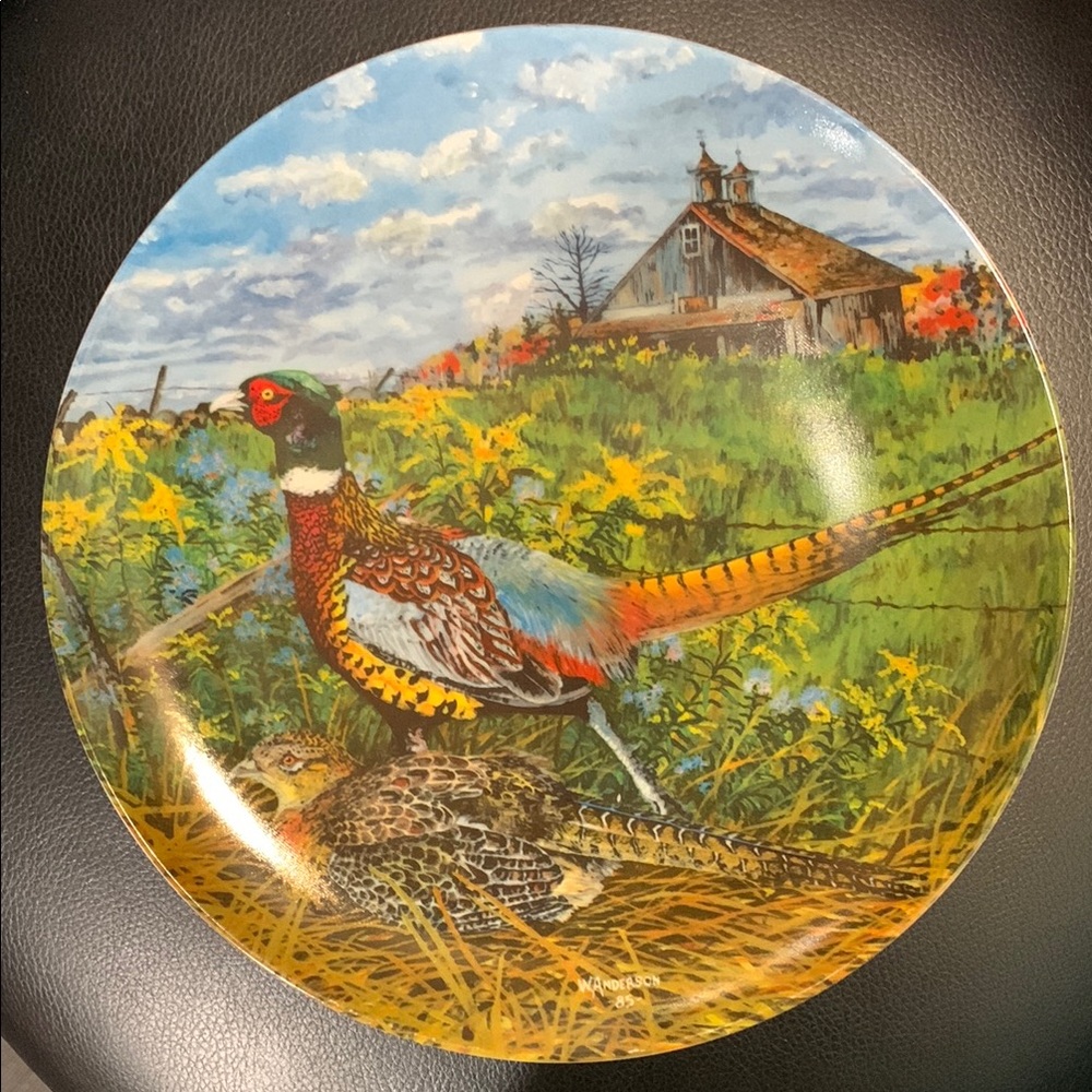 Vintage Knowles collection Decorative Plate with Pheasant Design